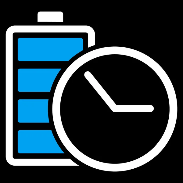 Icono del reloj de batería — Vector de stock