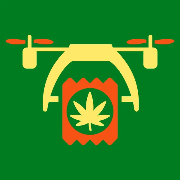 Икона доставки дронов конопли — стоковый вектор