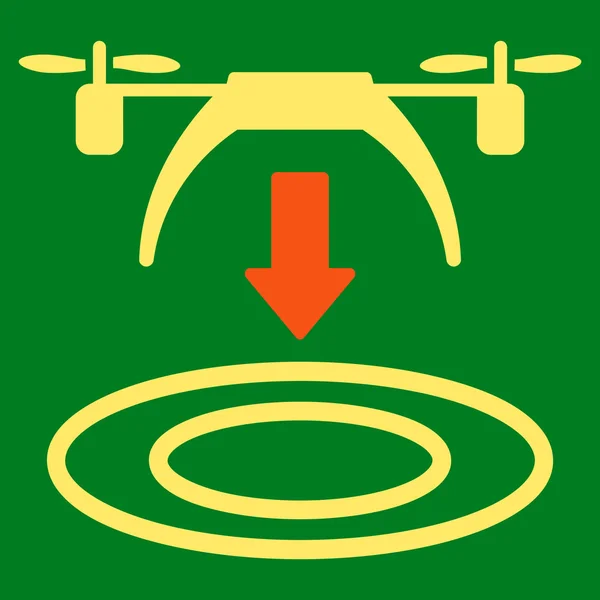 Helikopter érkezés ikon — Stock Vector