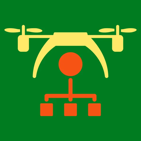 Helikopter elosztási rendszer ikon — Stock Vector