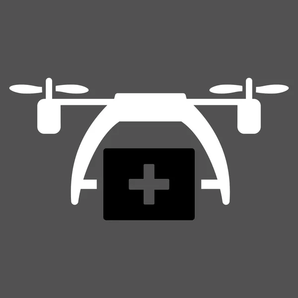 Eerste hulp Drone pictogram — Stockvector
