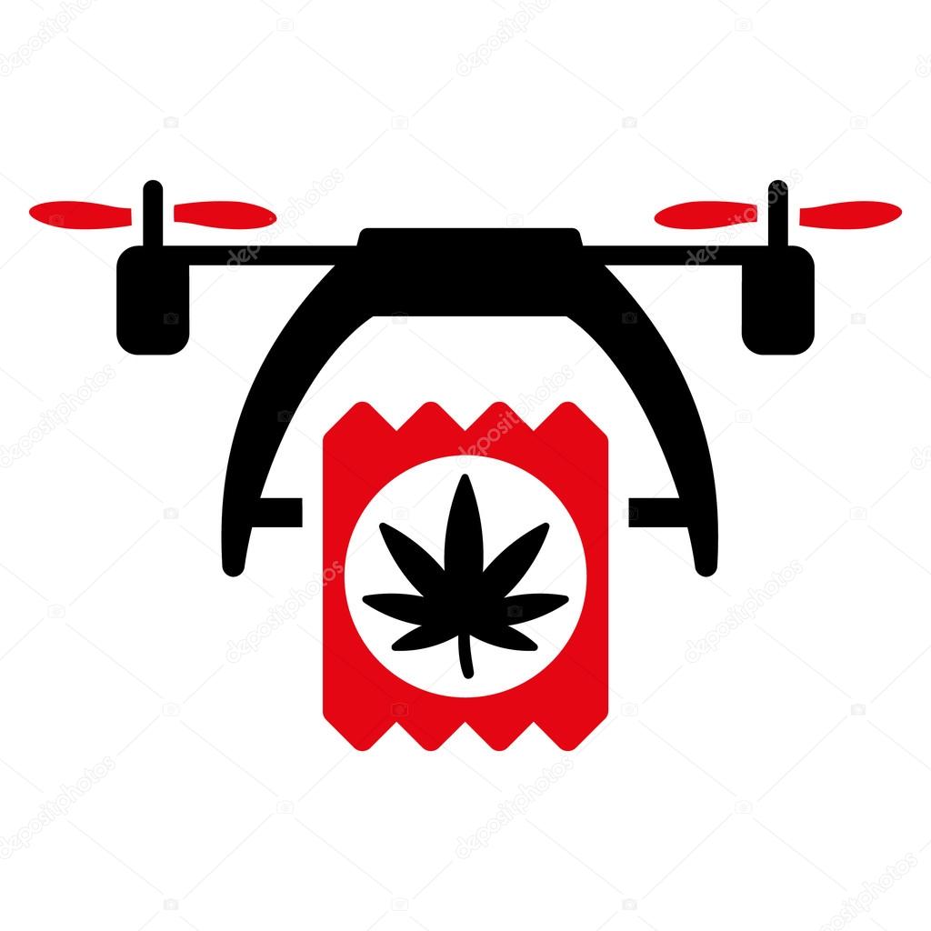 Cannabis Drone Delivery Icon