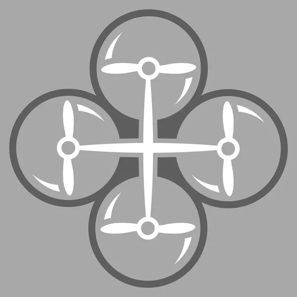 Icono de helicóptero cuádruple — Archivo Imágenes Vectoriales