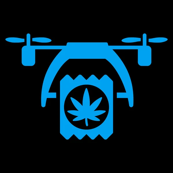 Ícono de entrega de drones de cannabis — Archivo Imágenes Vectoriales