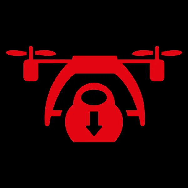 Icône de déchargement de drone — Image vectorielle