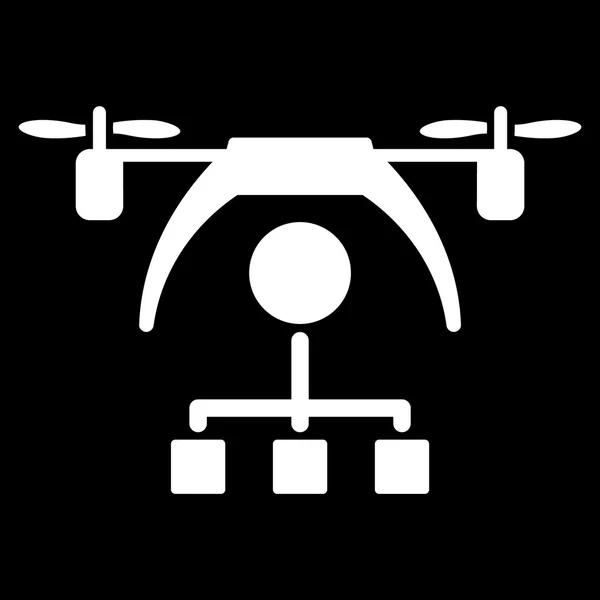 Copter dystrybucji systemu ikony — Wektor stockowy