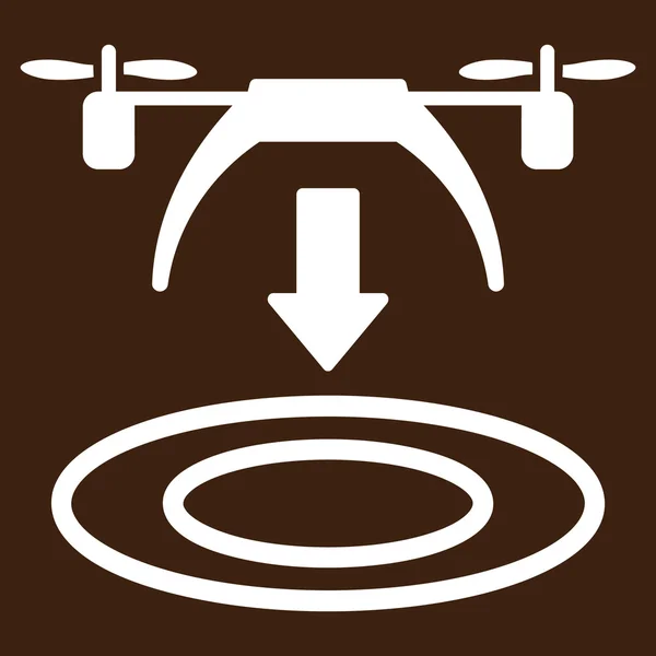 Icono de llegada de helicóptero — Vector de stock