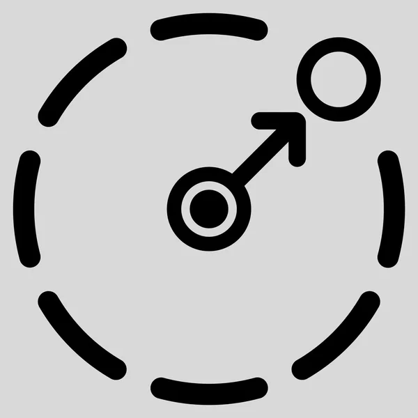 Cirkelvormige zone grens pictogram — Stockvector