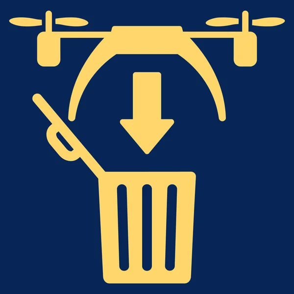 Basura Drone icono — Vector de stock