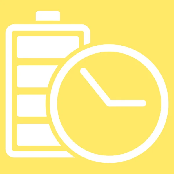 Icono del reloj de batería — Vector de stock