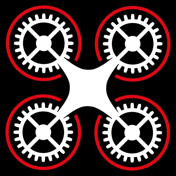 Quadrocopter flach Symbol — Stockfoto