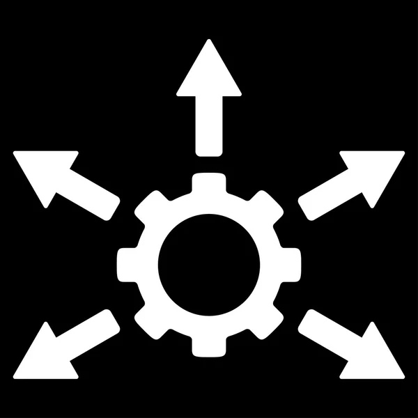 Gear Distribution Icon — Stock Photo, Image