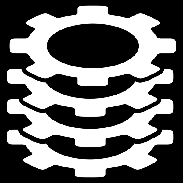 Gears Flat Icon — Stock Photo, Image