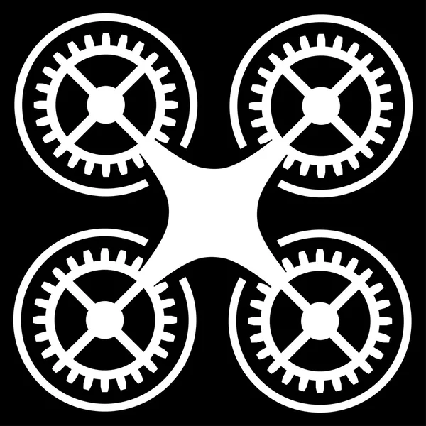 Quadrocopter flach Symbol — Stockfoto