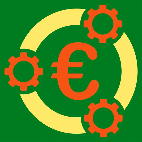 Euro Teamwork Icon — Stock Photo, Image