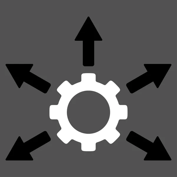 Gear Distribution Icon — Stock Photo, Image