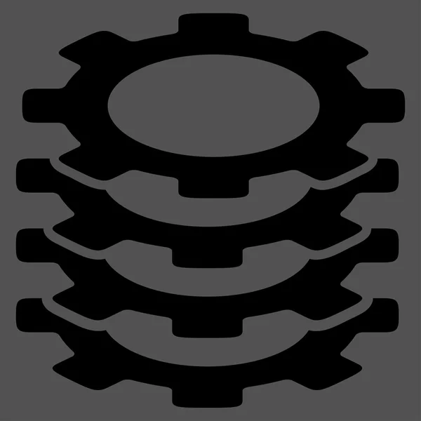 Gears Flat Icon — Stock Photo, Image