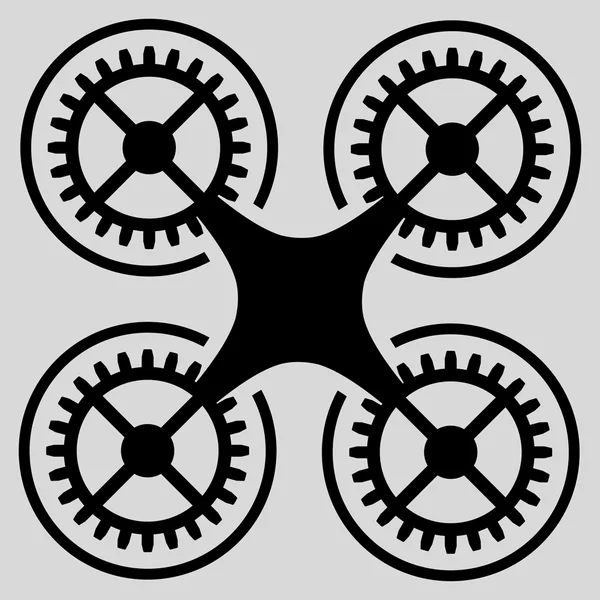Quadrocopter flach Symbol — Stockfoto