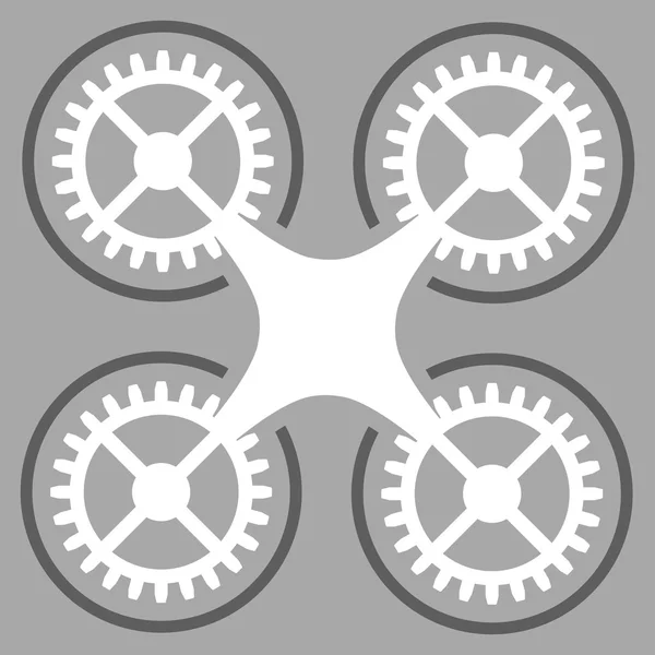 Quadrocopter flach Symbol — Stockfoto