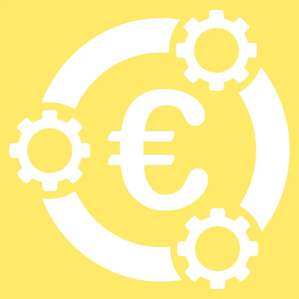 Euro Teamwork pictogram — Stockfoto