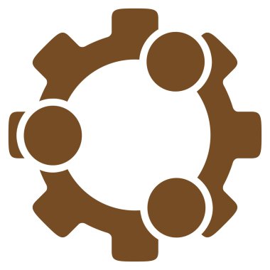 ekip çalışması düz simgesi