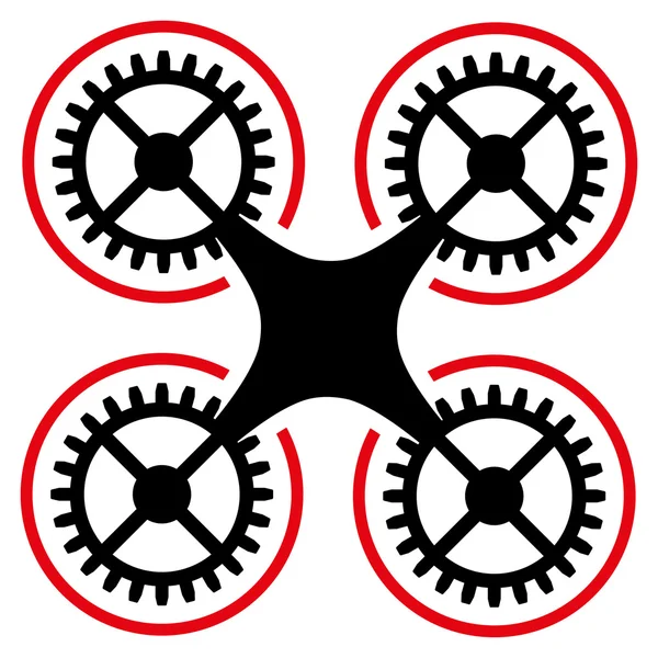 Quadcopter Flat pictogram — Stockfoto