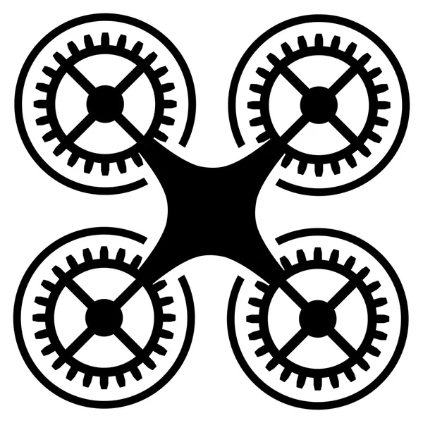 Quadcopter düz simgesi — Stok fotoğraf