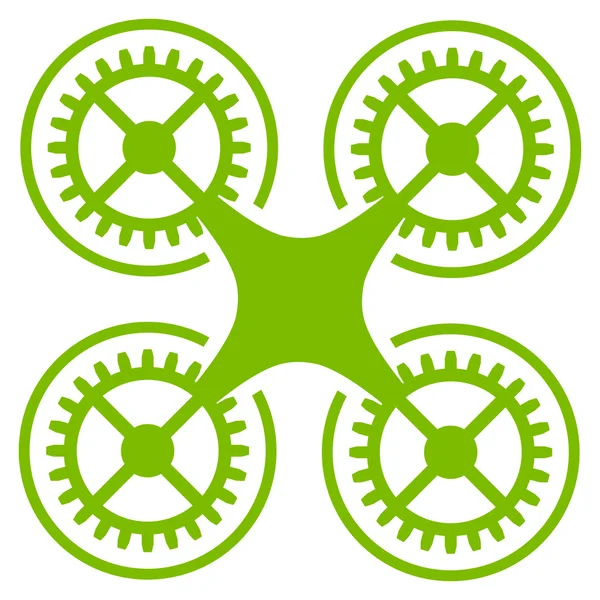 Quadrocopter flach Symbol — Stockfoto