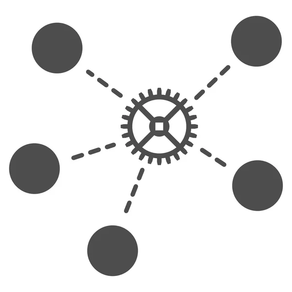 齿轮的链接图标 — 图库照片