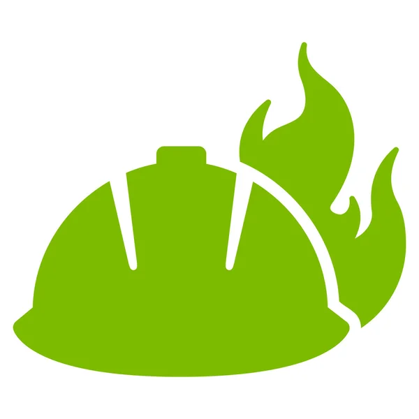 Icono del casco de fuego — Vector de stock