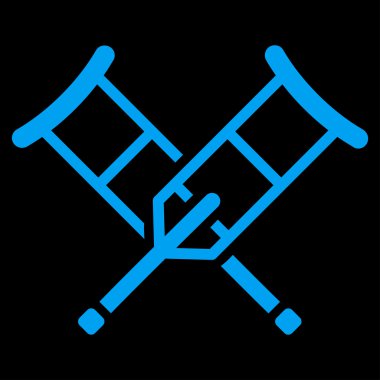 koltuk değneği düz simgesi