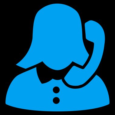 Resepsiyonist düz simgesi