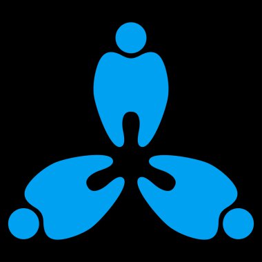 Stomatology düz simgesi