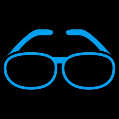 Gözlük düz simgesi