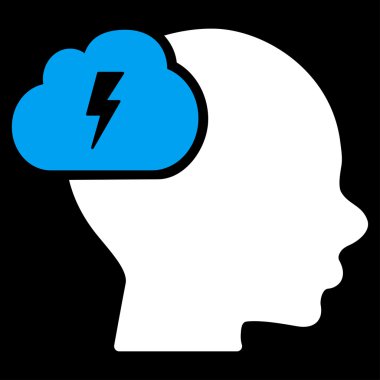 Beyin fırtınası düz simgesi