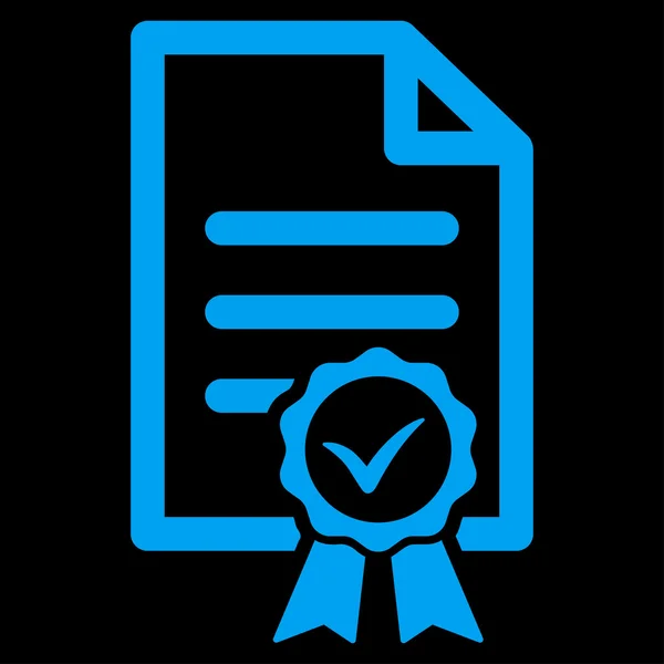 Icono plano certificado — Vector de stock