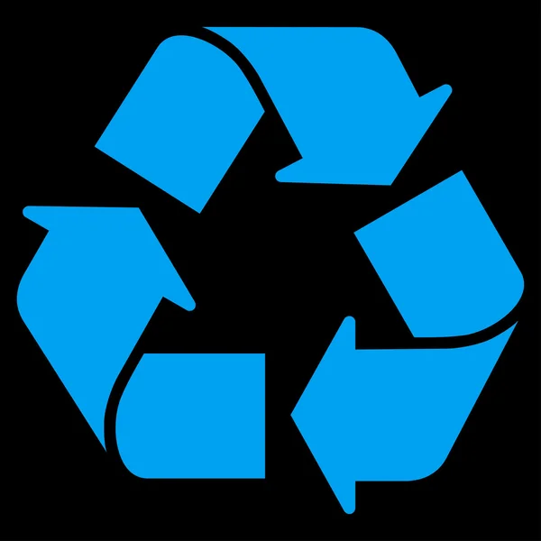 Reciclar icono plano — Vector de stock