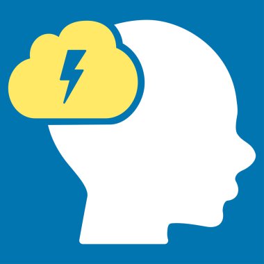 Beyin fırtınası düz simgesi