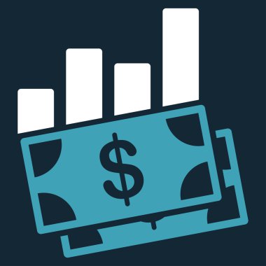 Satış çubuk grafik simgesini