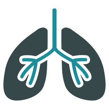Akciğerler düz simgesi