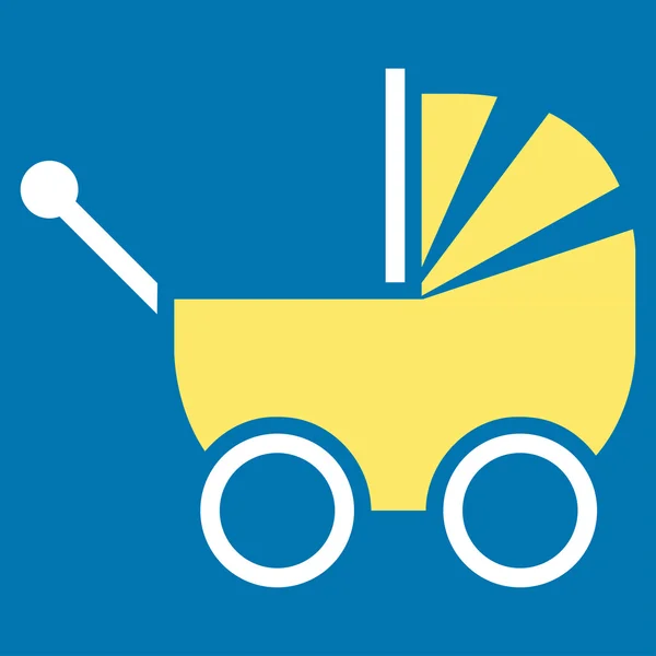 Icono de carro de bebé — Vector de stock