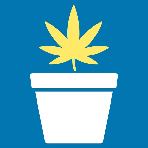 Cannabis potten ikonen — Stock vektor