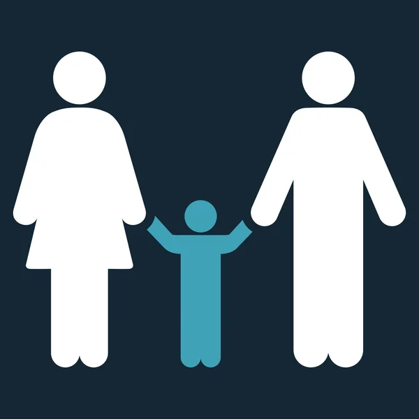 Föräldrar och barn ikonen — Stock vektor