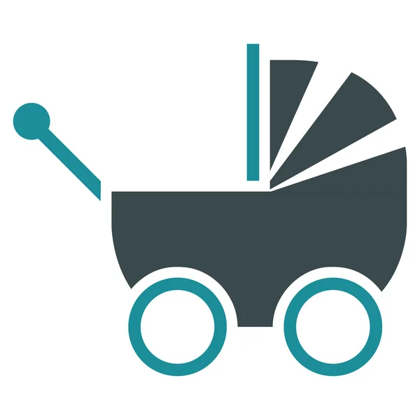 Icono de carro de bebé — Vector de stock