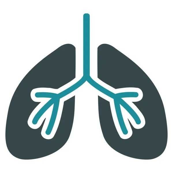 Lungs Flat Icon — Stock Vector