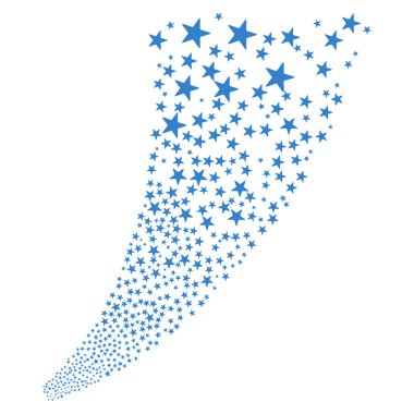 Piroteknik yıldızı havai fişek akışı