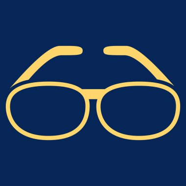 Gözlük düz simgesi