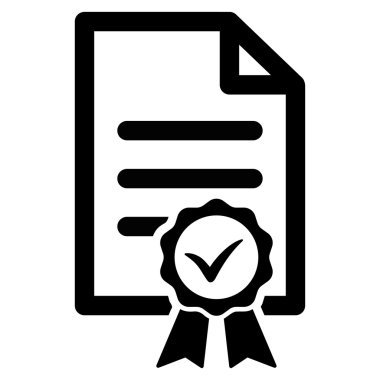 Düz simgesi sertifikalı