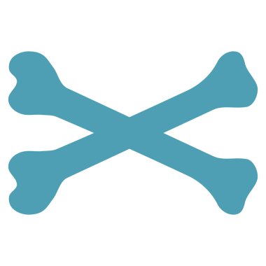 Kemikler düz simgesi