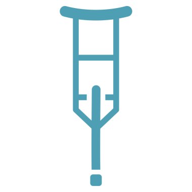 koltuk değneği düz simgesi